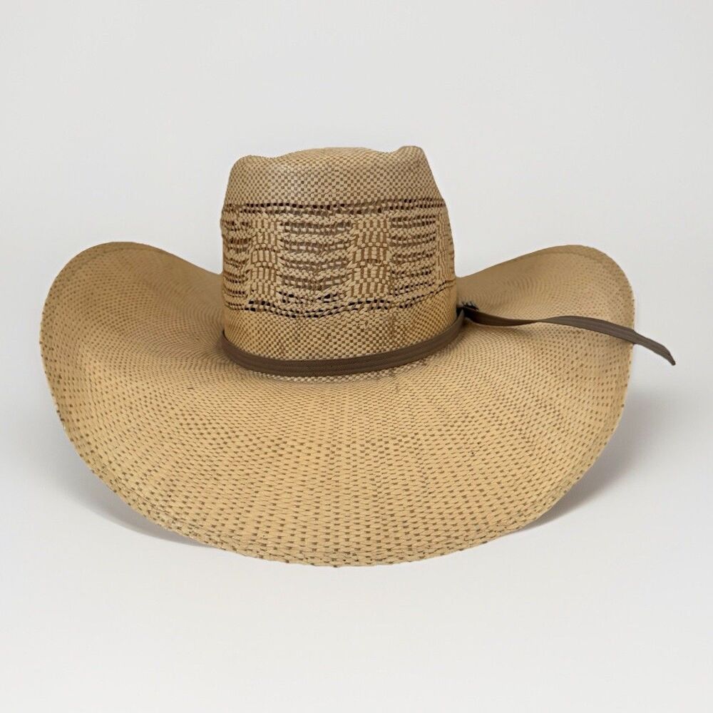 Tombstone Rodeo Cowboy Hat Straw Handcreased Sombrero 10x Size 7